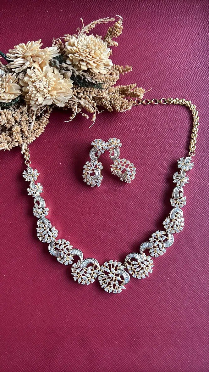 Hritvi Diamond Necklace Set