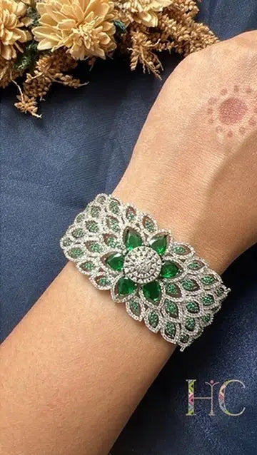 Lotus Diamond Bracelet-Green