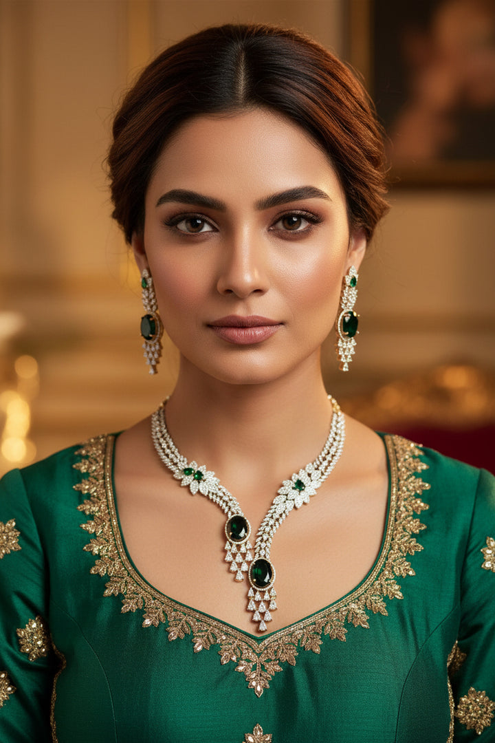 Sharika Diamond Necklace Set