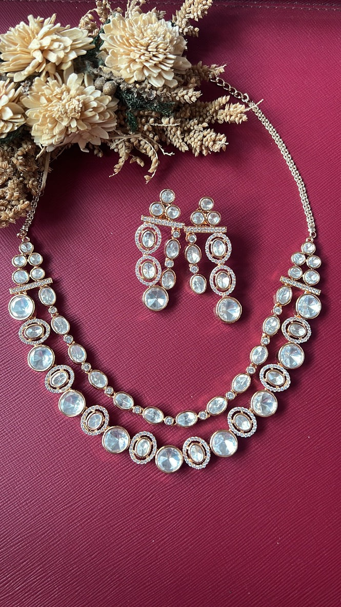 Layered  Kundan Necklace Set