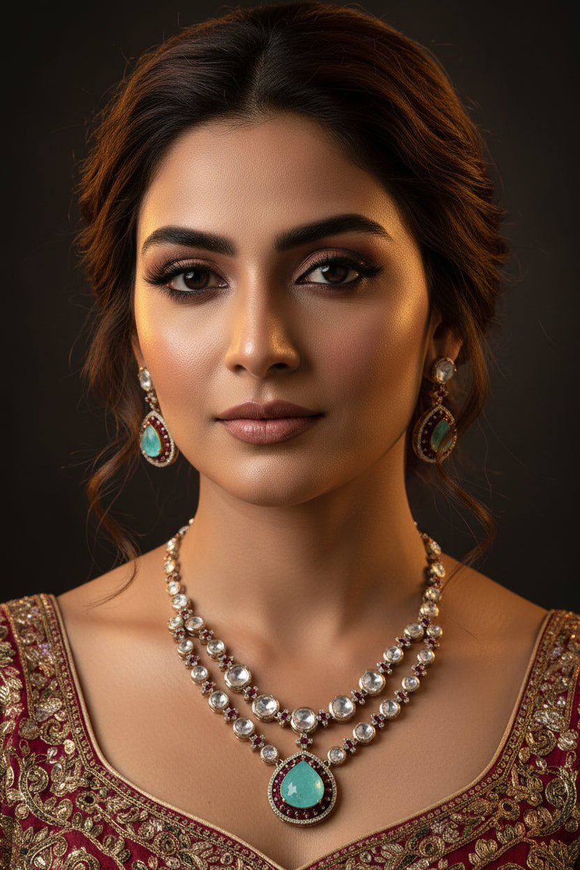 Mahii kundan Necklace Set
