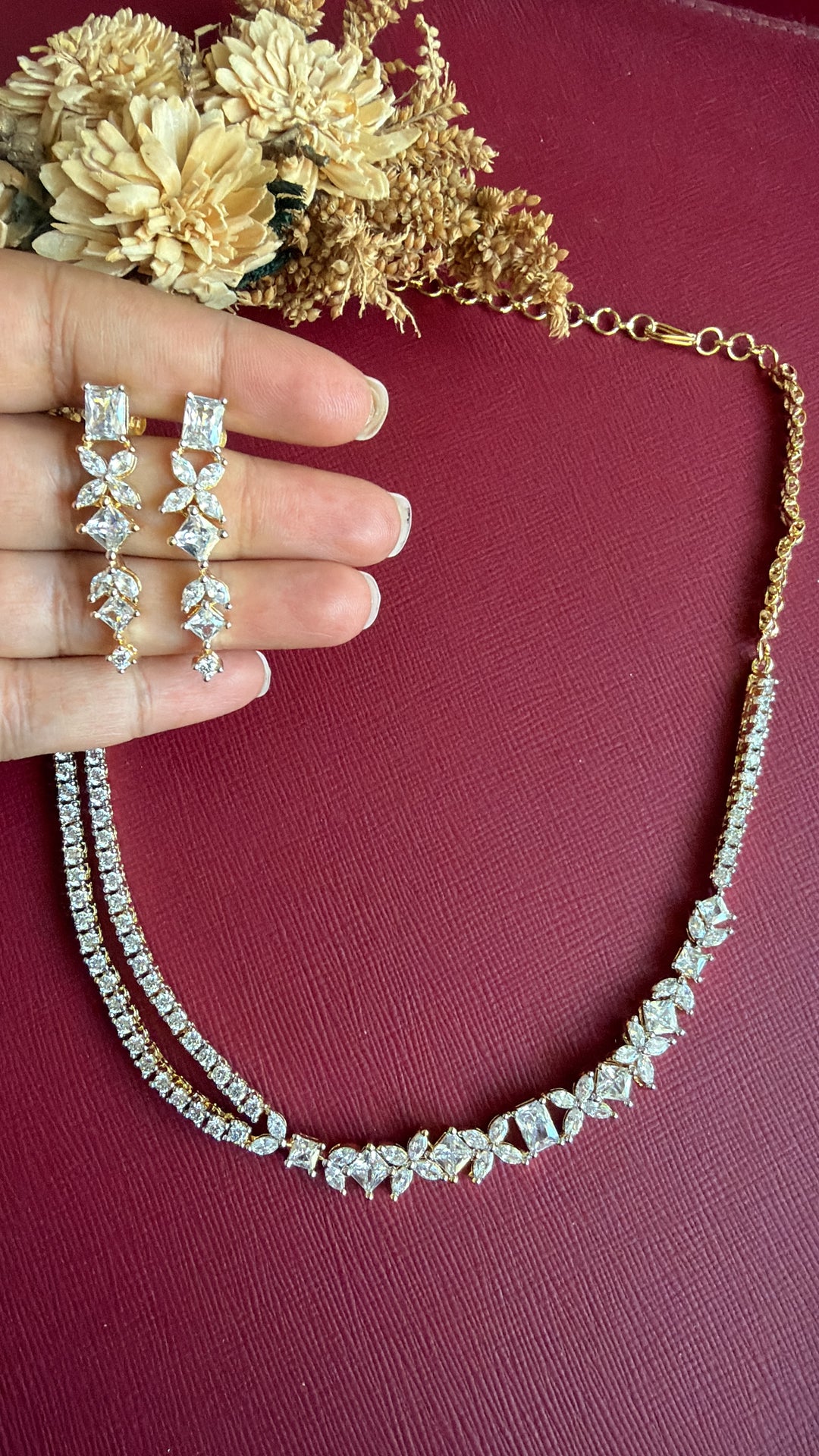 Siya Layered Diamond Necklace Set
