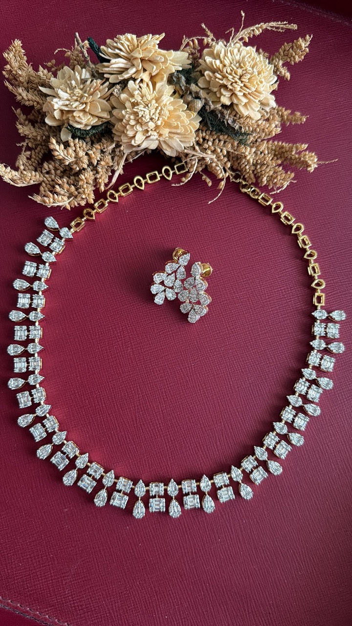Madhavi Diamond Necklace Set