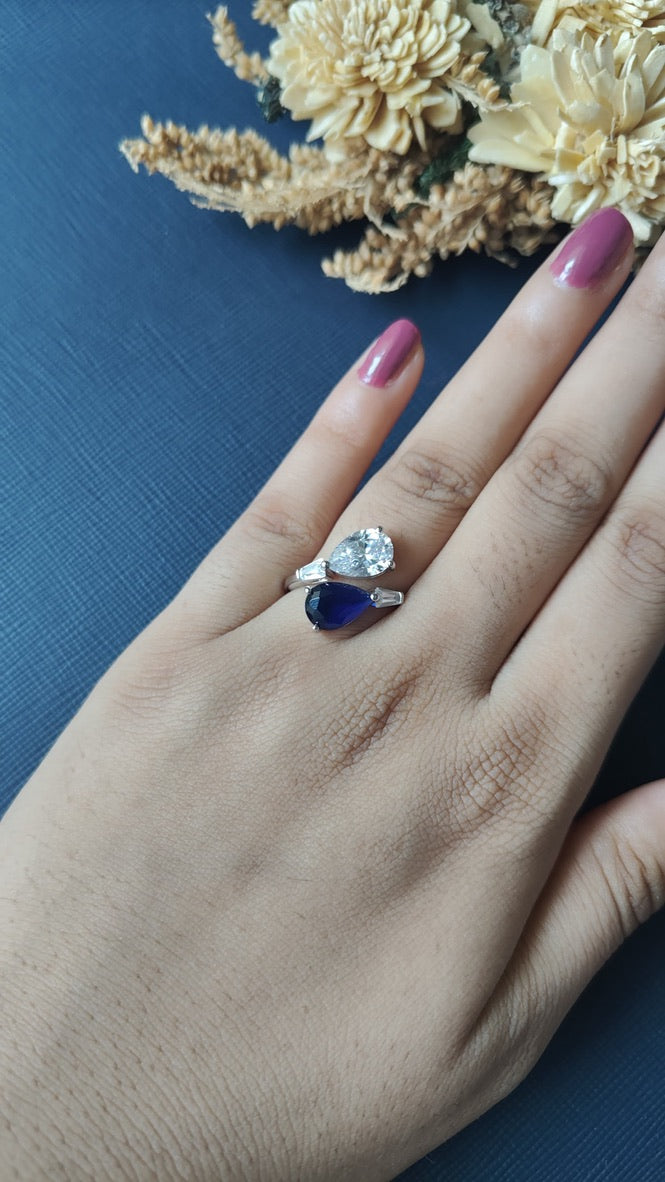 Urvashi Diamond Ring - Blue