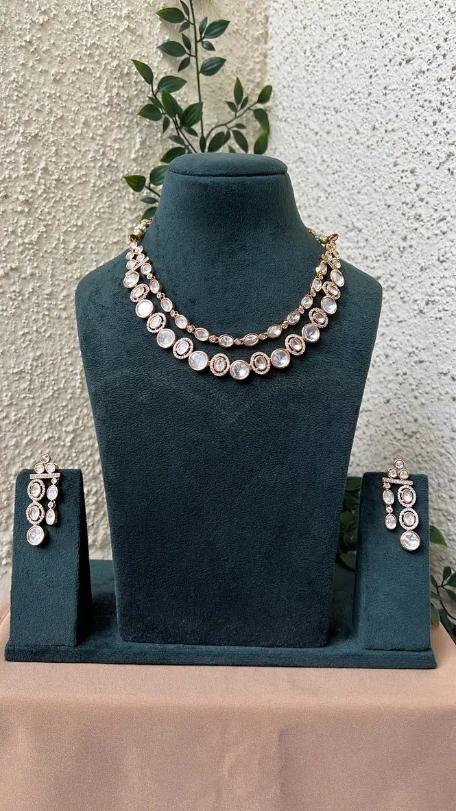 Layered  Kundan Necklace Set