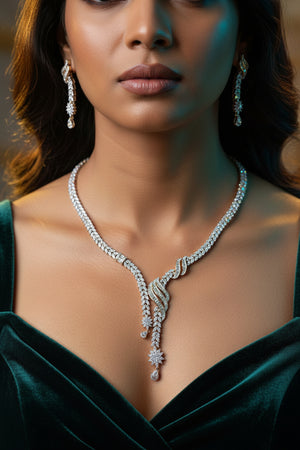 Veena Diamond Necklace Set