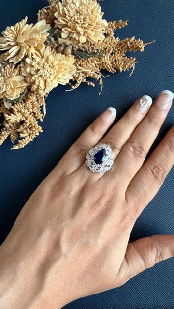 Nova Diamond Ring- Blue