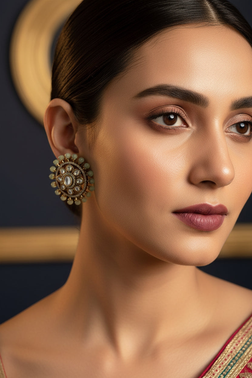 Movina Kundan Studs