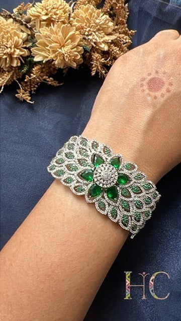 Lotus Diamond Bracelet-Green
