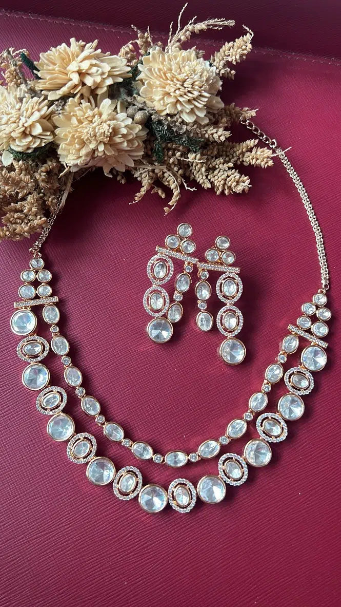Layered  Kundan Necklace Set