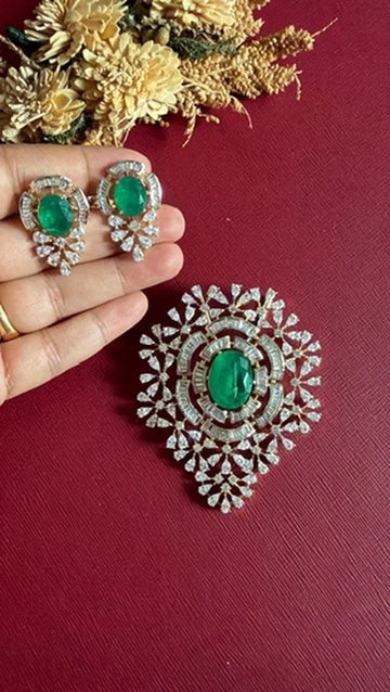 Amara Pendant Set - Green