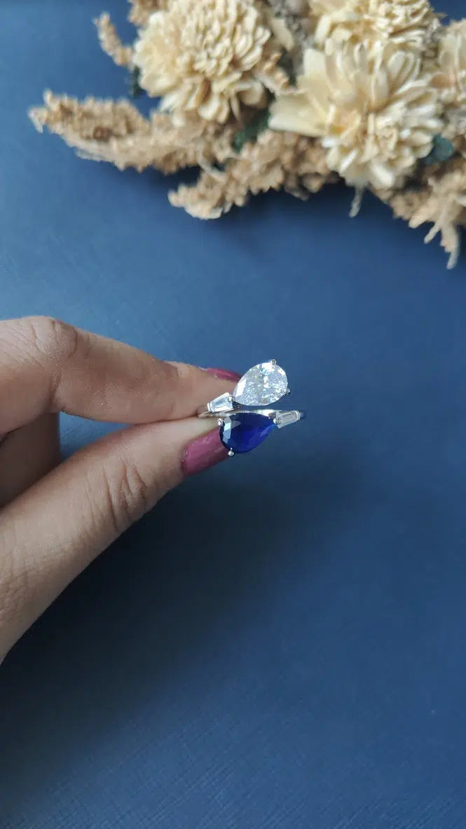 Urvashi Diamond Ring - Blue