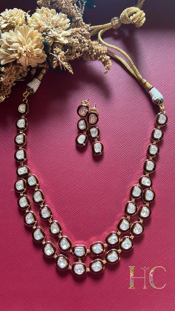 Luxury Kundan Necklace Set-rubi