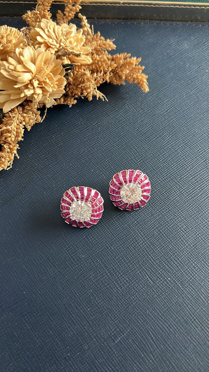 Liyana Diamond Studs -Red