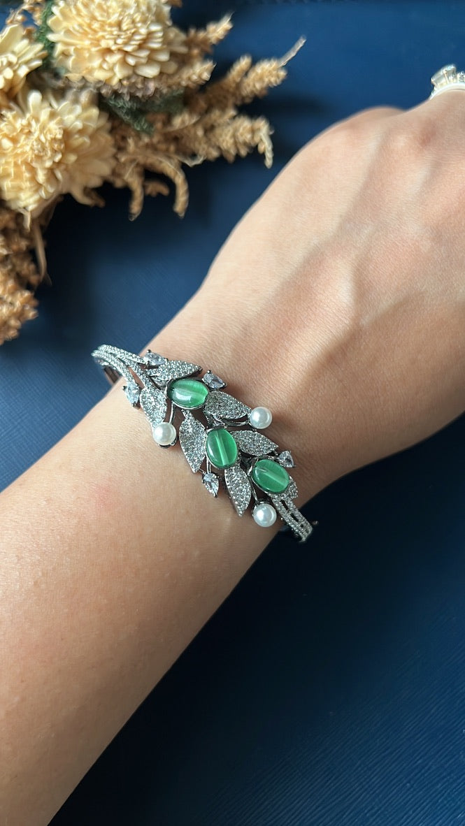 Beaded Black Rhodium Bracelet