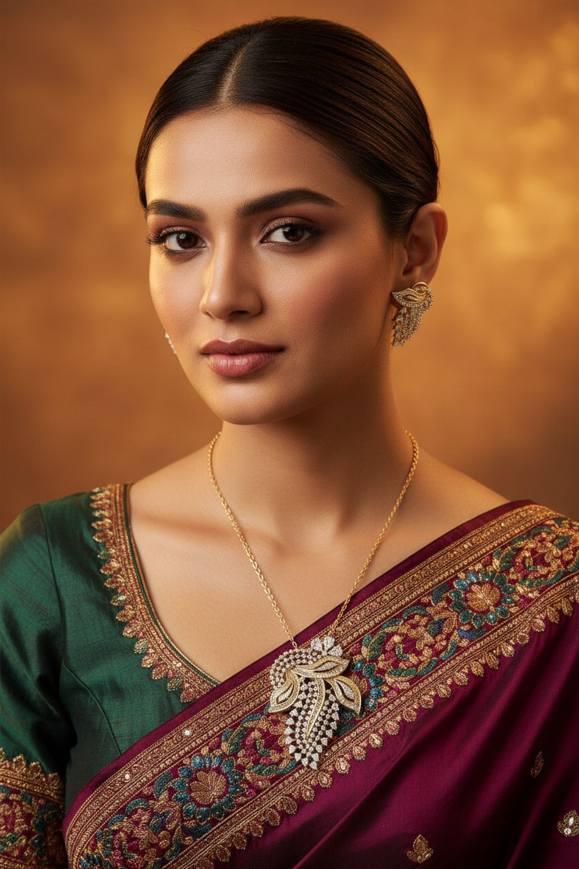 Amodini Diamond Pendant Set