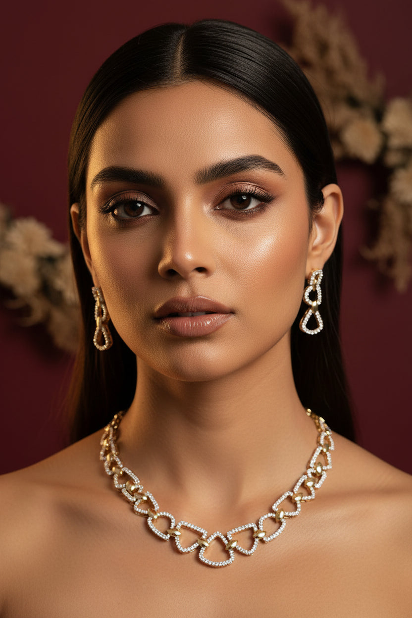 Magen Diamond Necklace Set