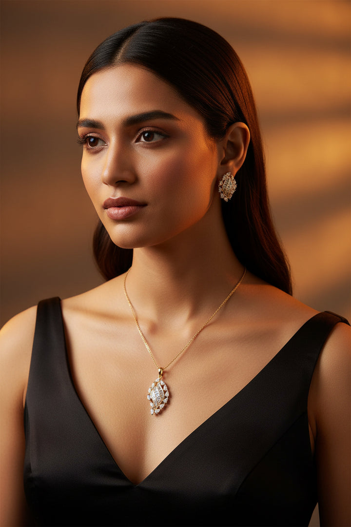 Anshika Diamond Pendant Set