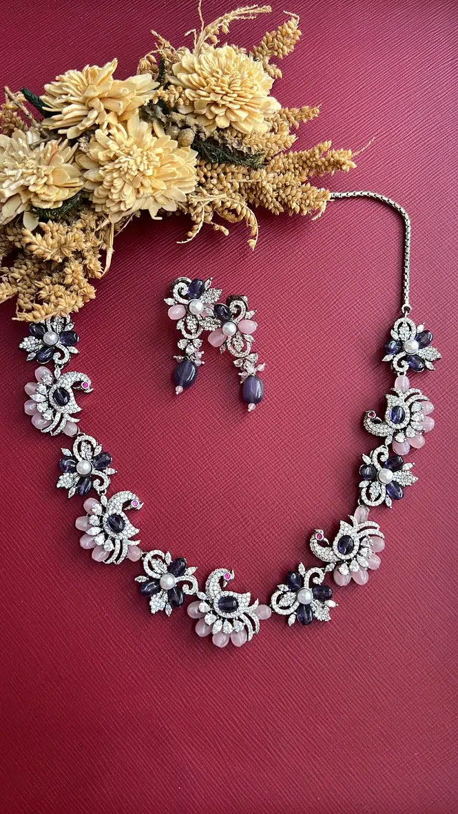 Moorni Beaded Diamond  Set