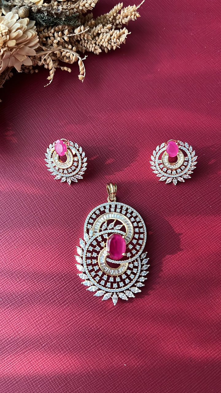Krisha Diamond Pendant Set
