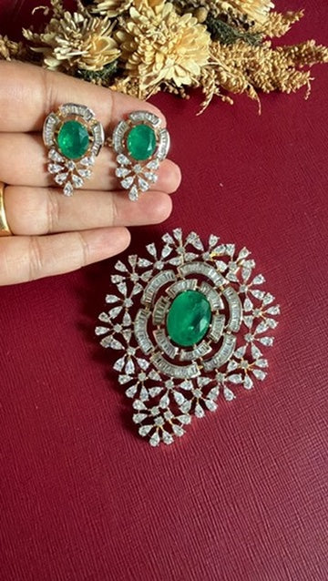 Amara Pendant Set - Green