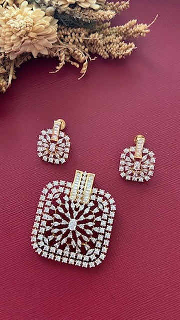 Vedika Diamond Pendant Set