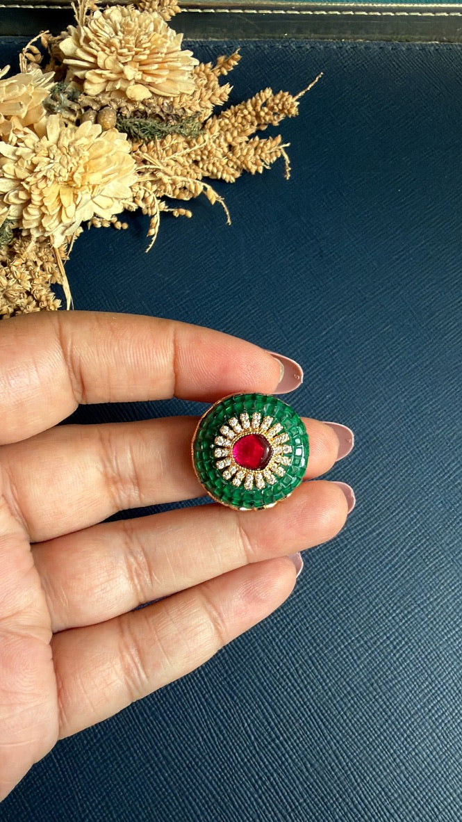 Pallavi Ring - Green