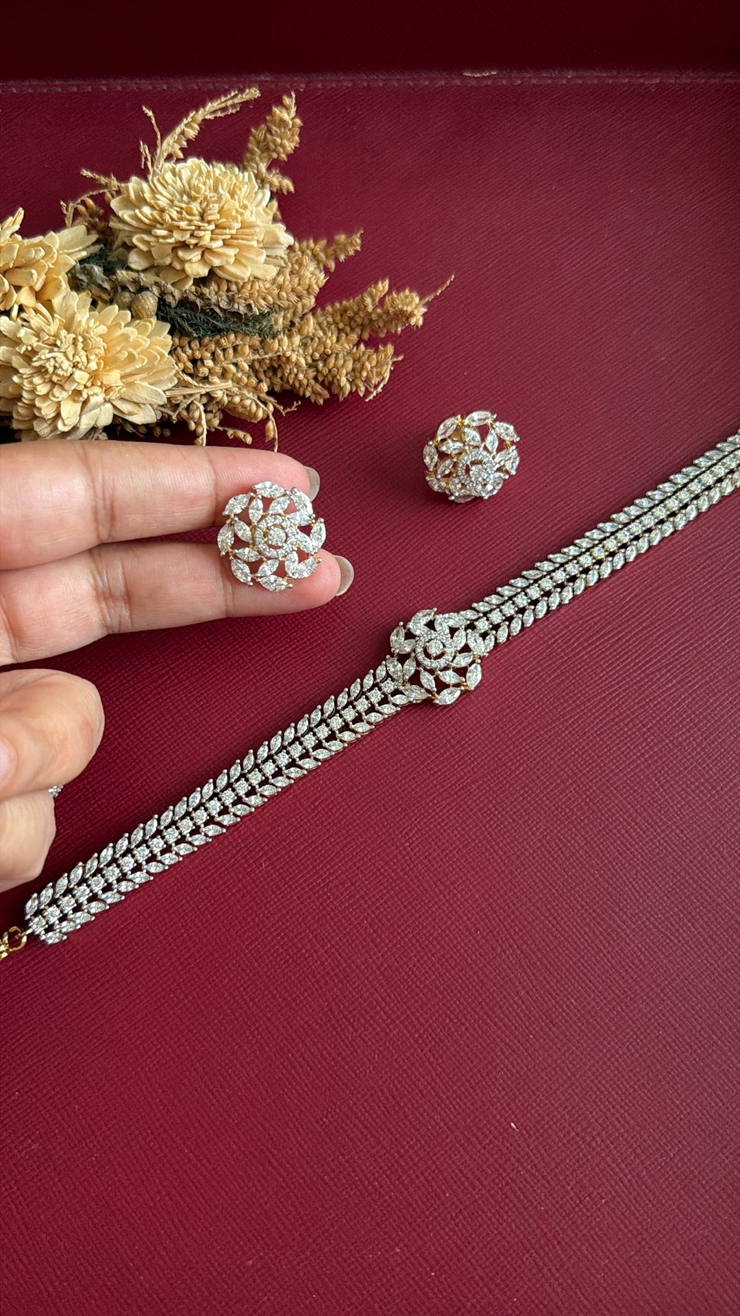 Surya  Diamond Choker Set