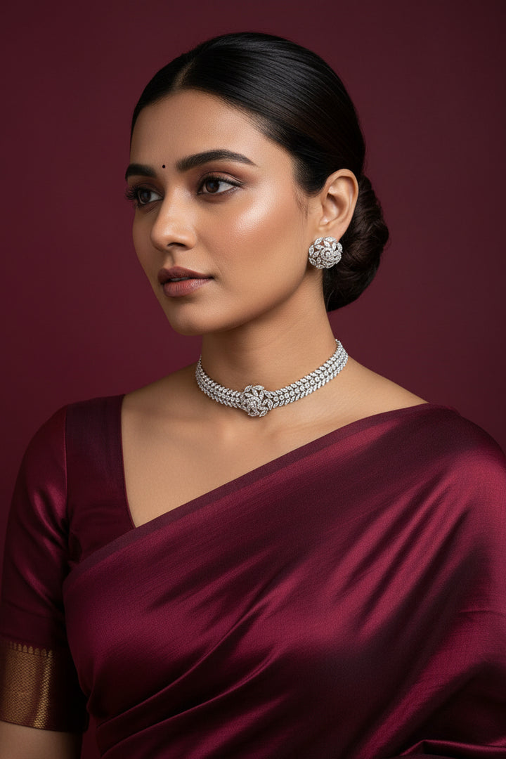 Surya  Diamond Choker Set
