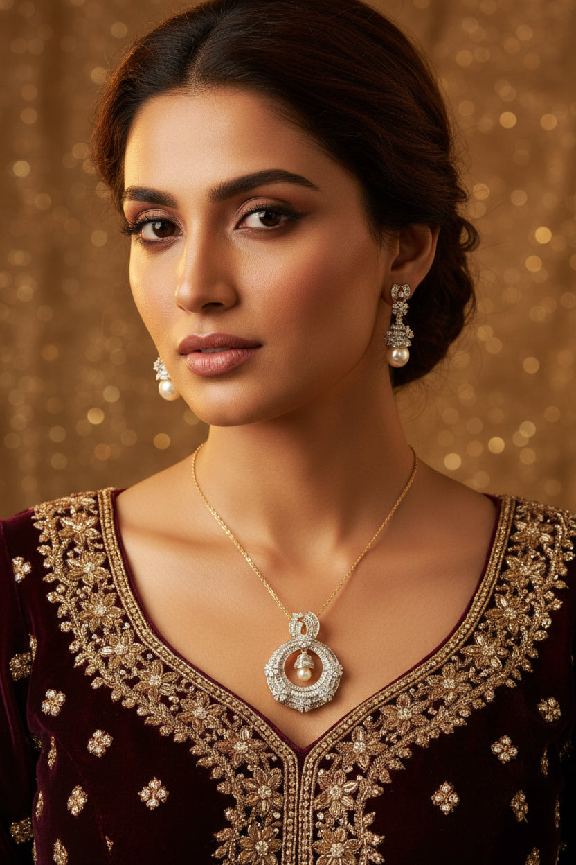Veya Diamond Pendant Set