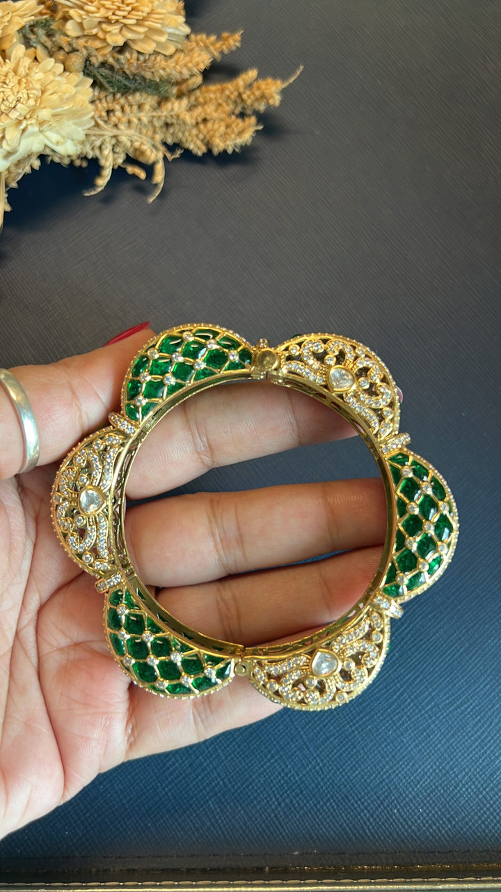 Premium Royal Designer Kada- Green