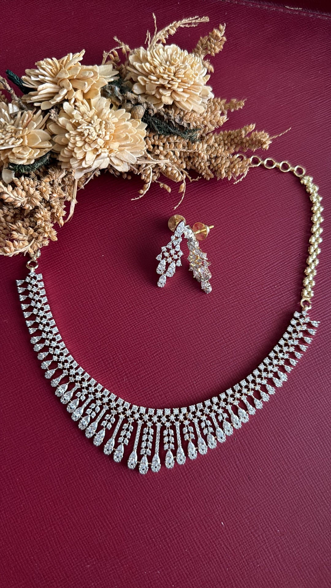 Chandra Diamond Necklace Set