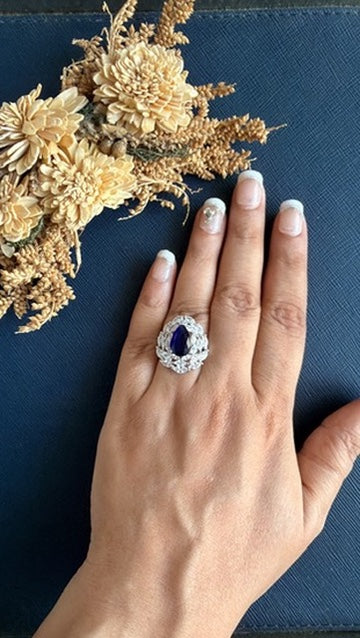 Nova Diamond Ring- Blue