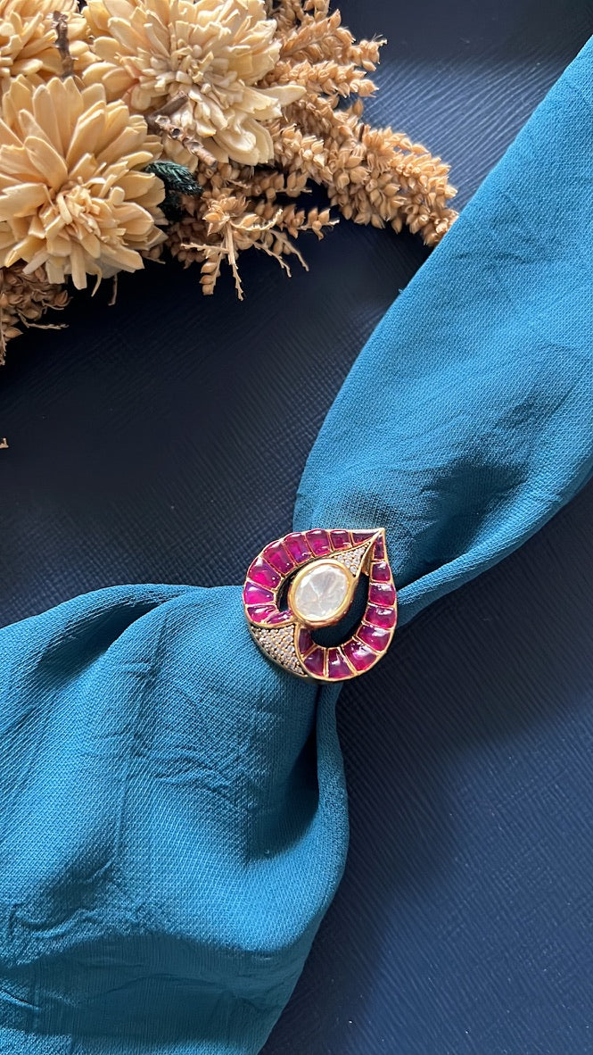 Rubi Kundan Statement Ring