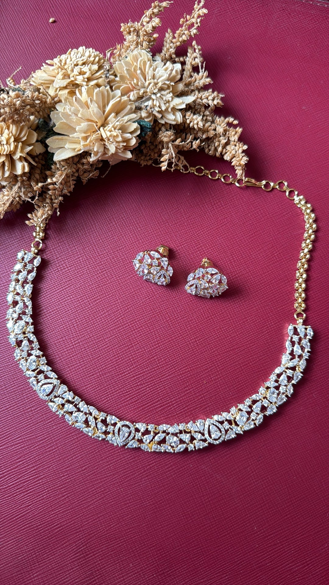 Revati Diamond Necklace Set