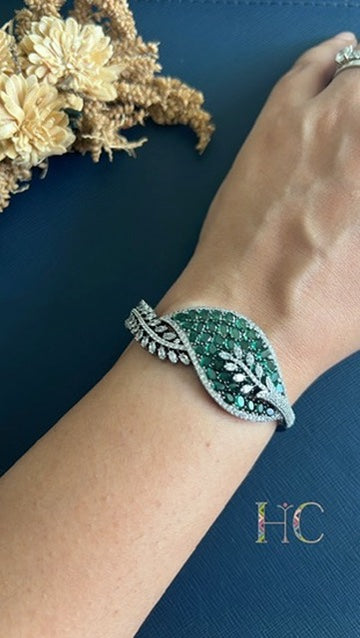 Green Leaf Diamond Bracelet