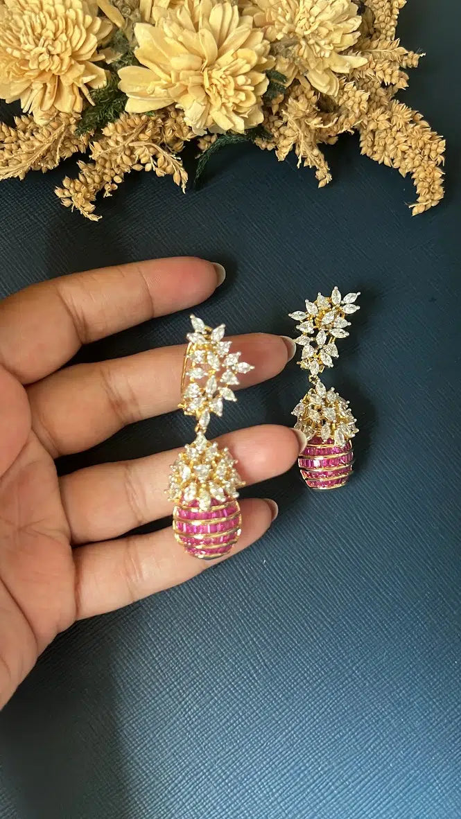 Rubi Baguette Diamond Earrings