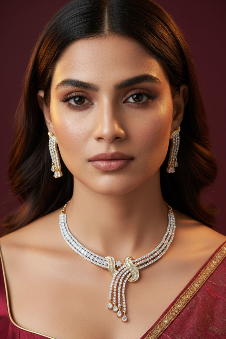 Aswi Diamond Necklace Set