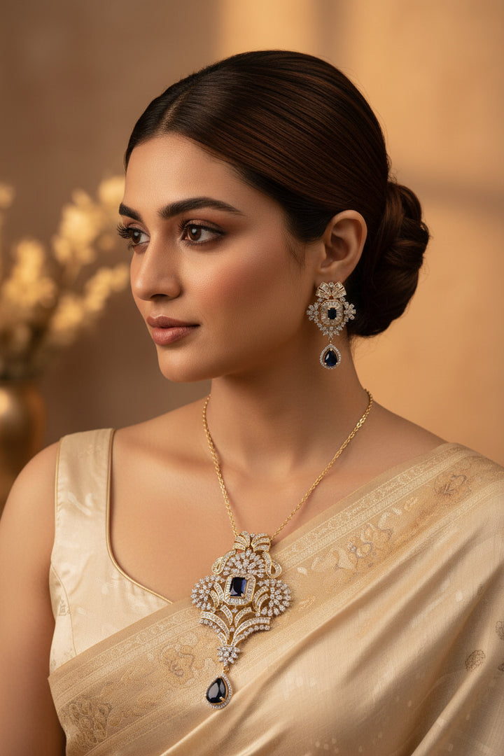 The Twinkle of Trust Pendant Set-Blue