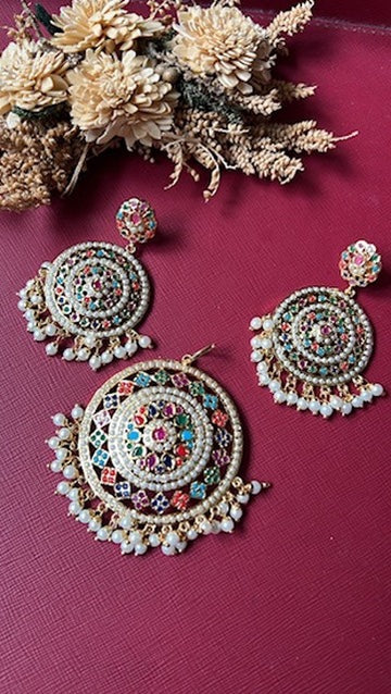 Rukmani Jadau Pendant Set