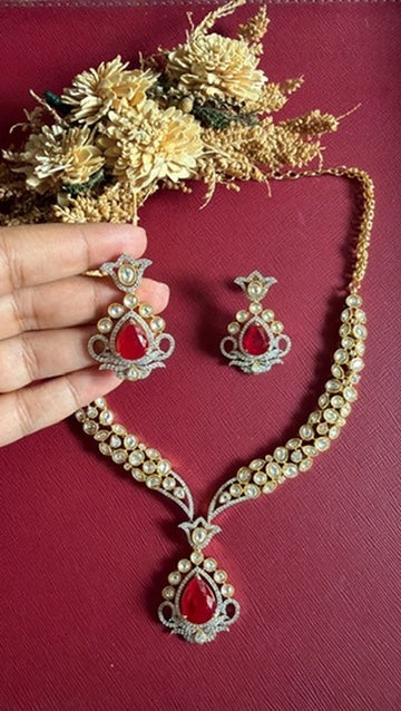 Matching screw-back earrings from the Aira fusion set