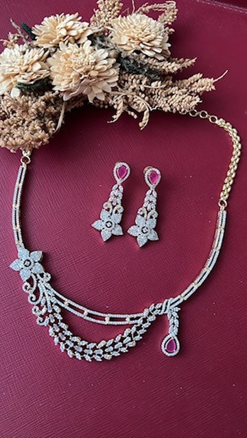Aashvi Diamond Necklace Set