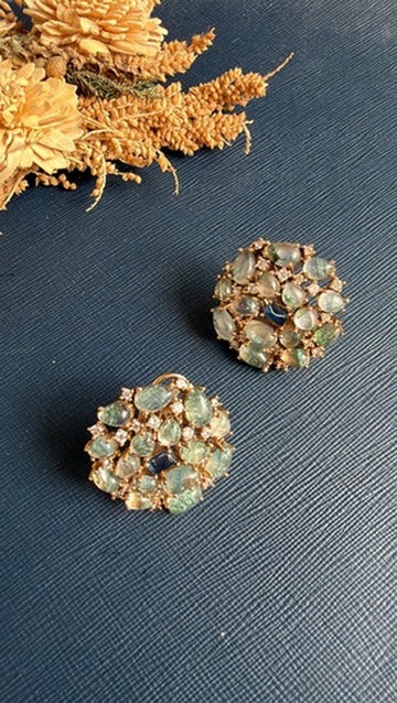 Sheesa Doublet Studs- Sea Green