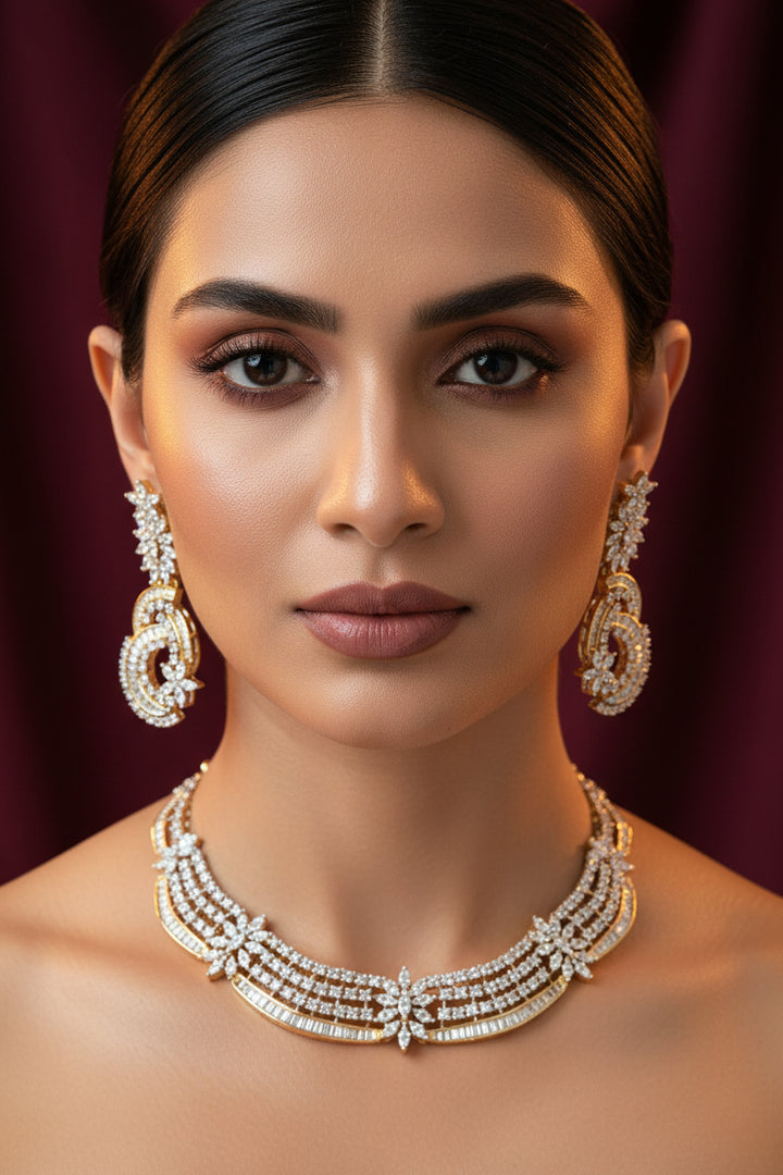 Jasmin Diamond Necklace Set