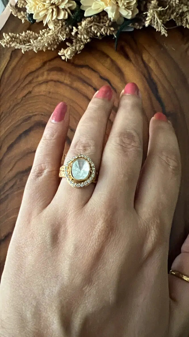 Simple Kundan Ring