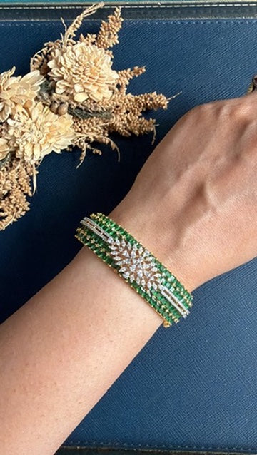 Lekha Diamond Bracelet - Green