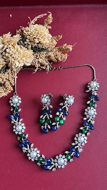 Manjhari Beaded Diamond  Set