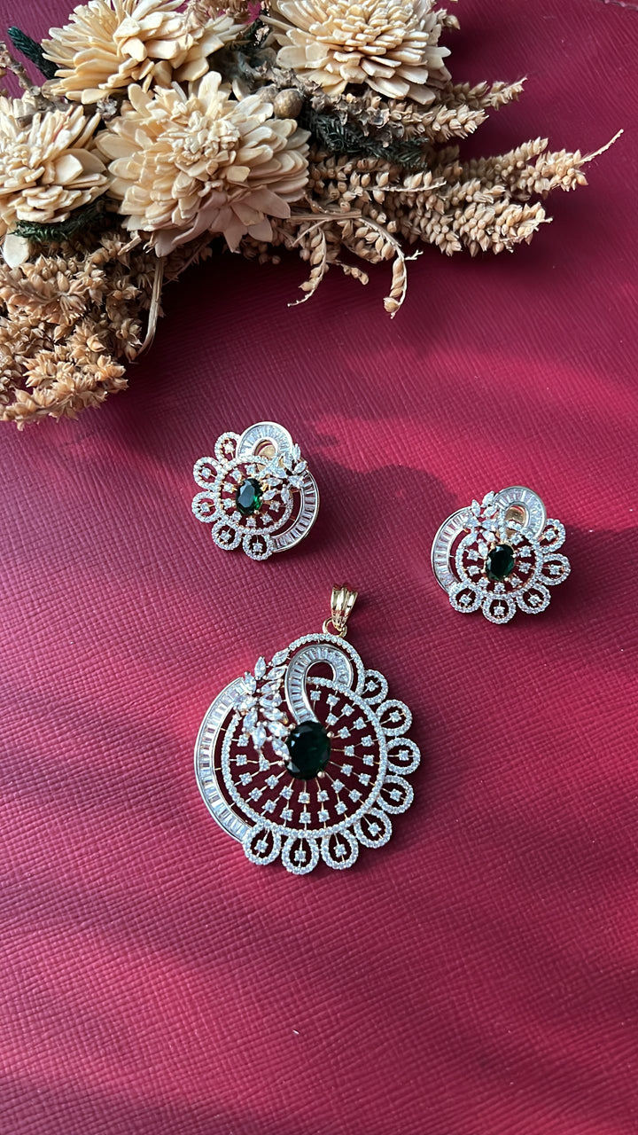 Kanika Diamond Pendant Set