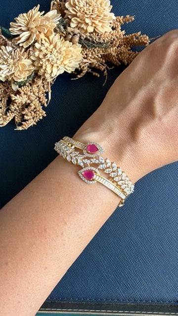 Preeta Diamond Bracelet-Red