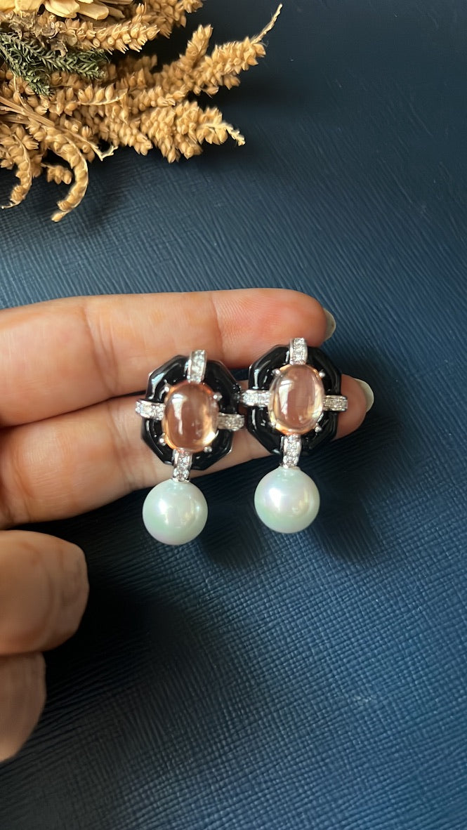Harini Doublet Earring -Peach